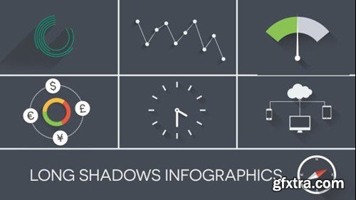 Videohive Flat Long Shadow Infographics 7739654