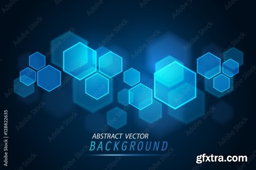 Abstract Of Tech Innovation Hexagon Design 6xAI