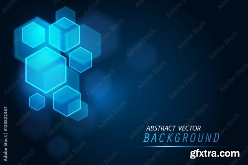 Abstract Of Tech Innovation Hexagon Design 6xAI