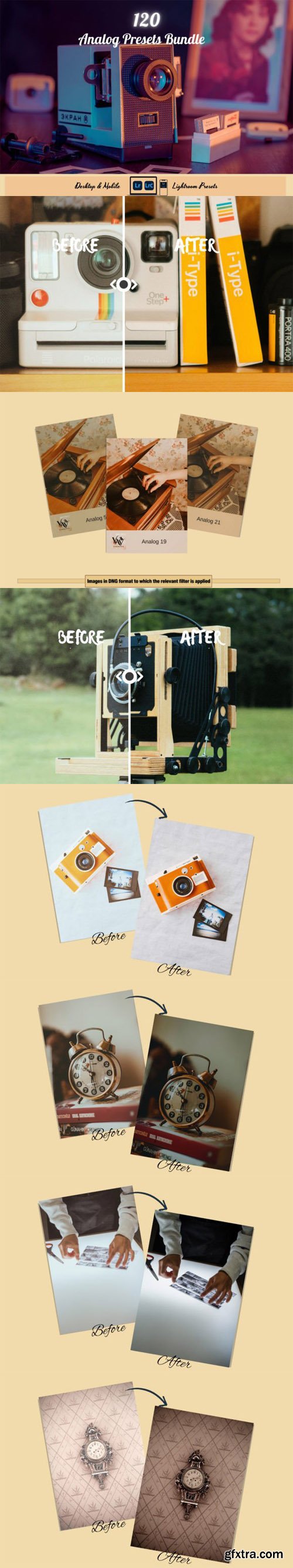 120 ANALOG Lightroom Mobile & Desktop Presets Bundle