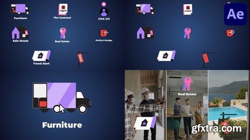 Videohive Real Estate Business Icons And Titles for After Effects 52491176