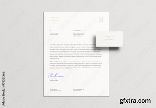 Letterhead Letter Business Card Mockup 9xPSD