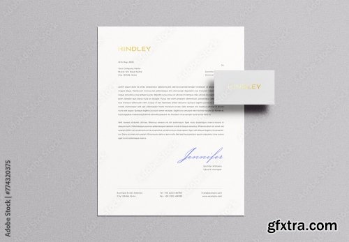 Letterhead Letter Business Card Mockup 9xPSD