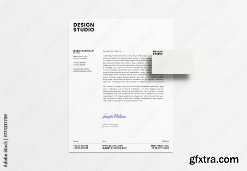 Letterhead Letter Business Card Mockup 9xPSD