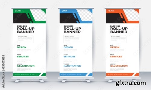 Business Roll Up Banner Design 15xAI