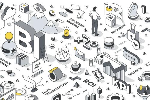 Business Intelligence Isometric Illustration