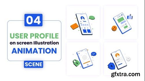 Videohive User profile on screen Illustration Animation 52581920