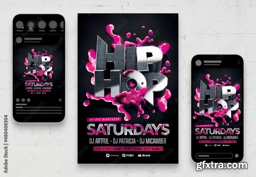 Music Dj And Nightclub Flyer 26 23xPSD