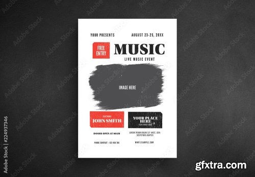 Music Dj And Nightclub Flyer 26 23xPSD