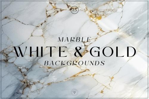 Marble White & Gold Backgrounds