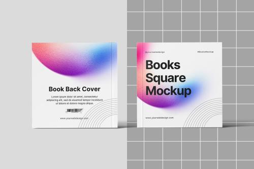 Book Cover Square Mockup