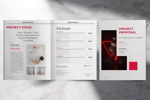 Red Project Proposal Brochure Layout