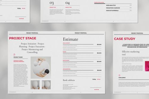 Red Project Proposal Brochure Layout