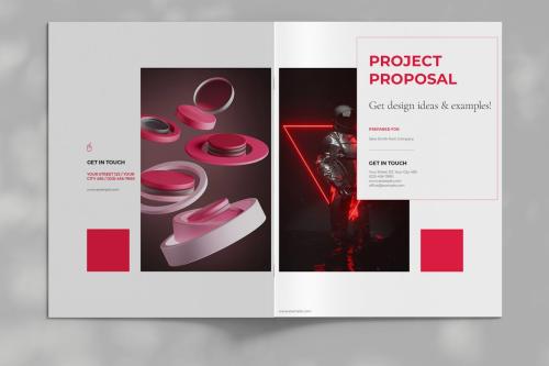 Red Project Proposal Brochure Layout