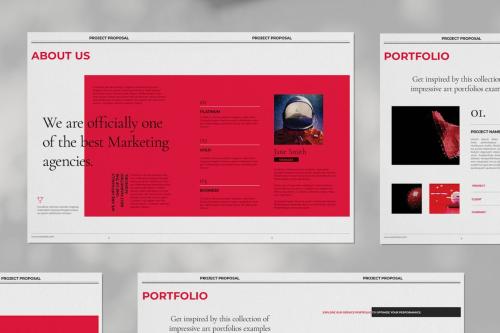 Red Project Proposal Brochure Layout