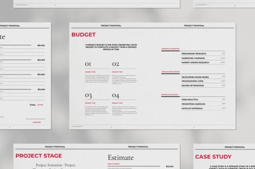 Red Project Proposal Brochure Layout