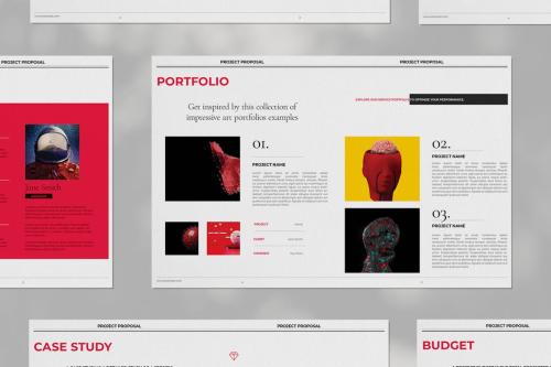 Red Project Proposal Brochure Layout