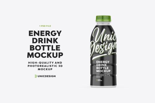 Energy Drink Bottle Mockup