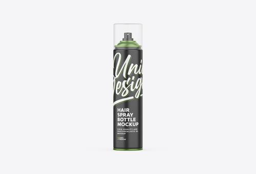 Hair Spray Bottle Mockup