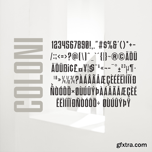 Coloni - Condensed Display Font 88L76EL