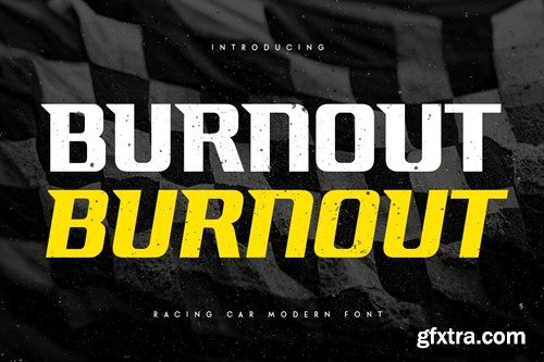 Burnout - Racing Car Modern Font ZPVJ3MK