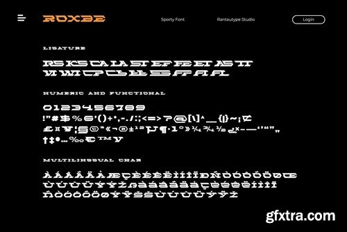 Roxbe Modern Sport Font 282CFDW