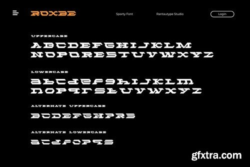 Roxbe Modern Sport Font 282CFDW