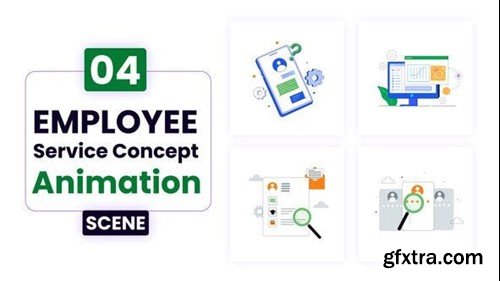 Videohive Employee Self Service Illustration Animation 52601124