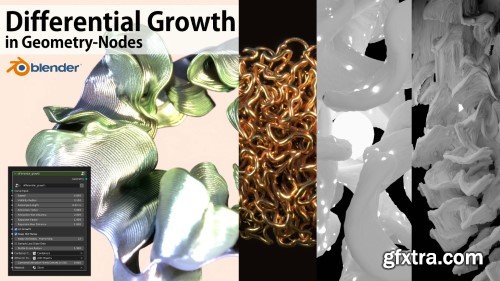 Differential Growth (Blender Geometry-Nodes) for Blender 3.6 - 4.1