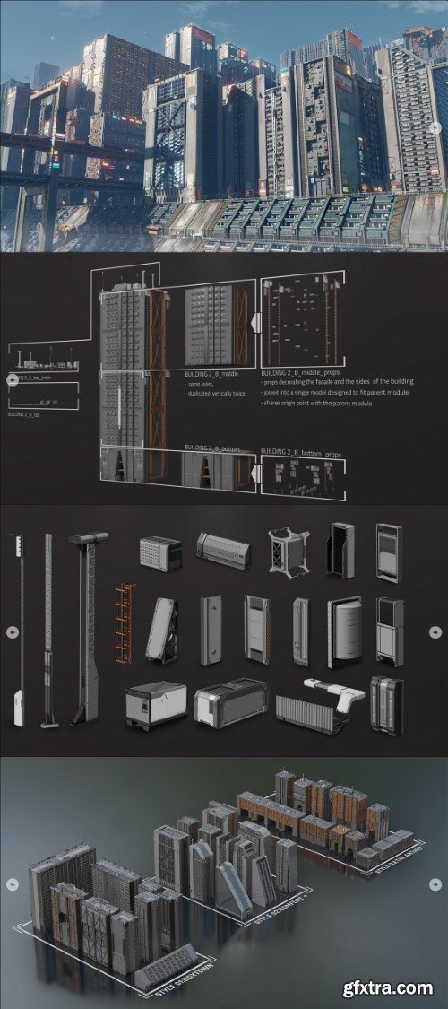 Sci-Fi Cityscape Kitbash - Residential