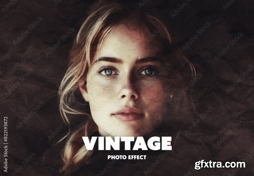 Vintage Photo Effect Mockup 3 10xPSD