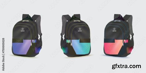 Kids School Bag Template 20xAI