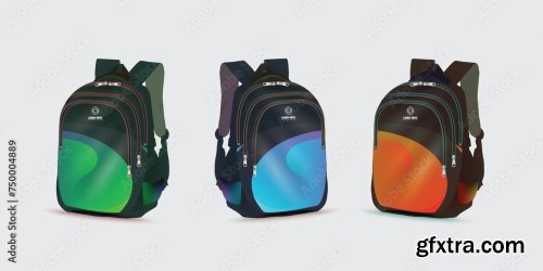 Kids School Bag Template 20xAI