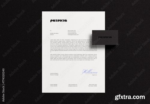 Letterhead Letter Business Card Mockup 2 9xPSD