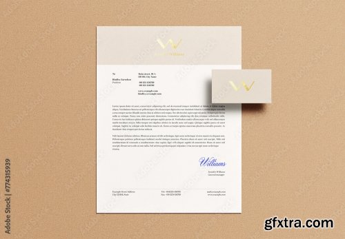 Letterhead Letter Business Card Mockup 2 9xPSD