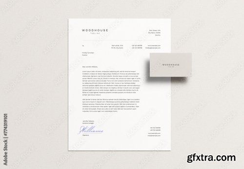 Letterhead Letter Business Card Mockup 2 9xPSD