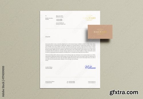 Letterhead Letter Business Card Mockup 2 9xPSD