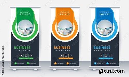 Roll Up Banner Stand Poster Brochure 2 23xAI