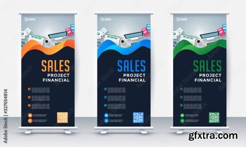 Roll Up Banner Stand Poster Brochure 2 23xAI