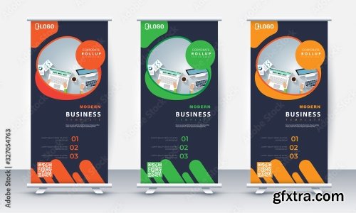 Roll Up Banner Stand Poster Brochure 2 23xAI