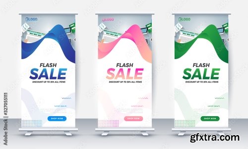 Roll Up Banner Stand Poster Brochure 2 23xAI