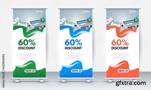 Roll Up Banner Stand Poster Brochure 2 23xAI