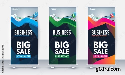 Roll Up Banner Stand Poster Brochure 2 23xAI