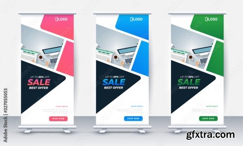 Roll Up Banner Stand Poster Brochure 2 23xAI