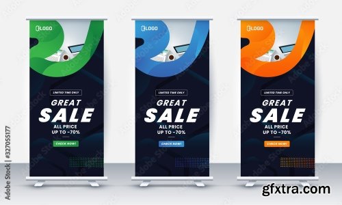 Roll Up Banner Stand Poster Brochure 2 23xAI