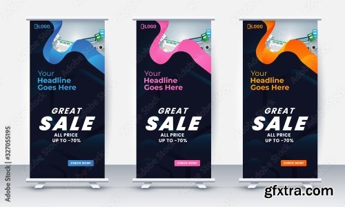 Roll Up Banner Stand Poster Brochure 2 23xAI