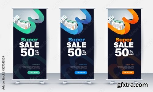 Roll Up Banner Stand Poster Brochure 2 23xAI