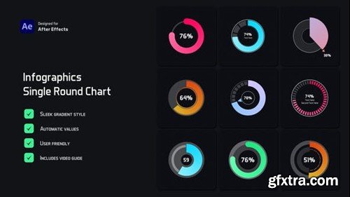 Videohive Single Round Chart Infographic 52490883