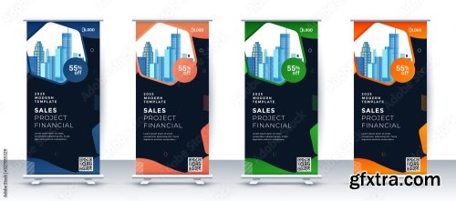 Roll Up Banner Stand Poster Brochure 3 18xAI