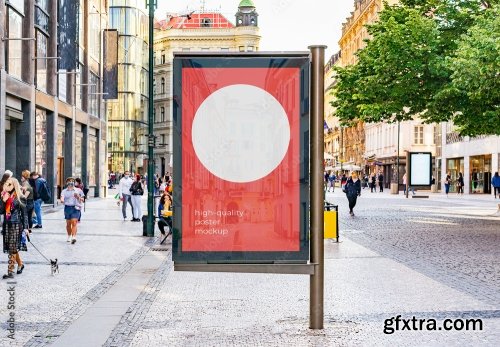 Advertising Billboard Street Mockup 6 17xPSD